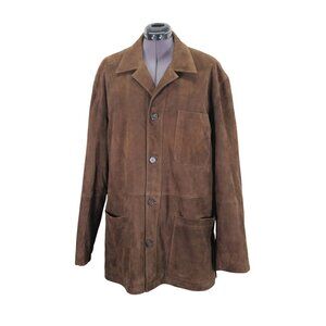 Bobby Jones Men’s Size XL Chocolate Suede‎ Coat Jacket Fall Outerwear